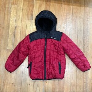 Kids Eddie Bauer Reversible Fleece Jacket with Hood - Size XS